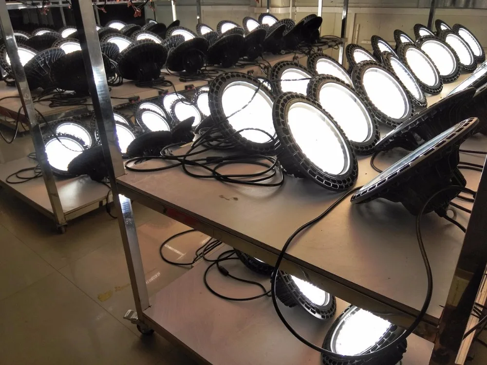 DLC 100 W 150 200 led UFO промышленное освещение 5000 K IP65 3030SMD bouwlamp гаражный свет мастерской