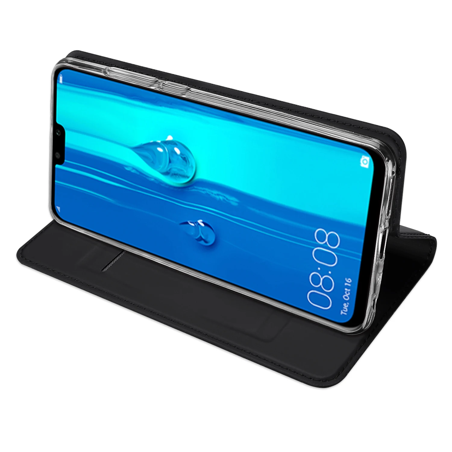 Чехол с откидной крышкой для Huawei P Smart 2019 мягкий бампер из искусственной кожи и ТПУ
