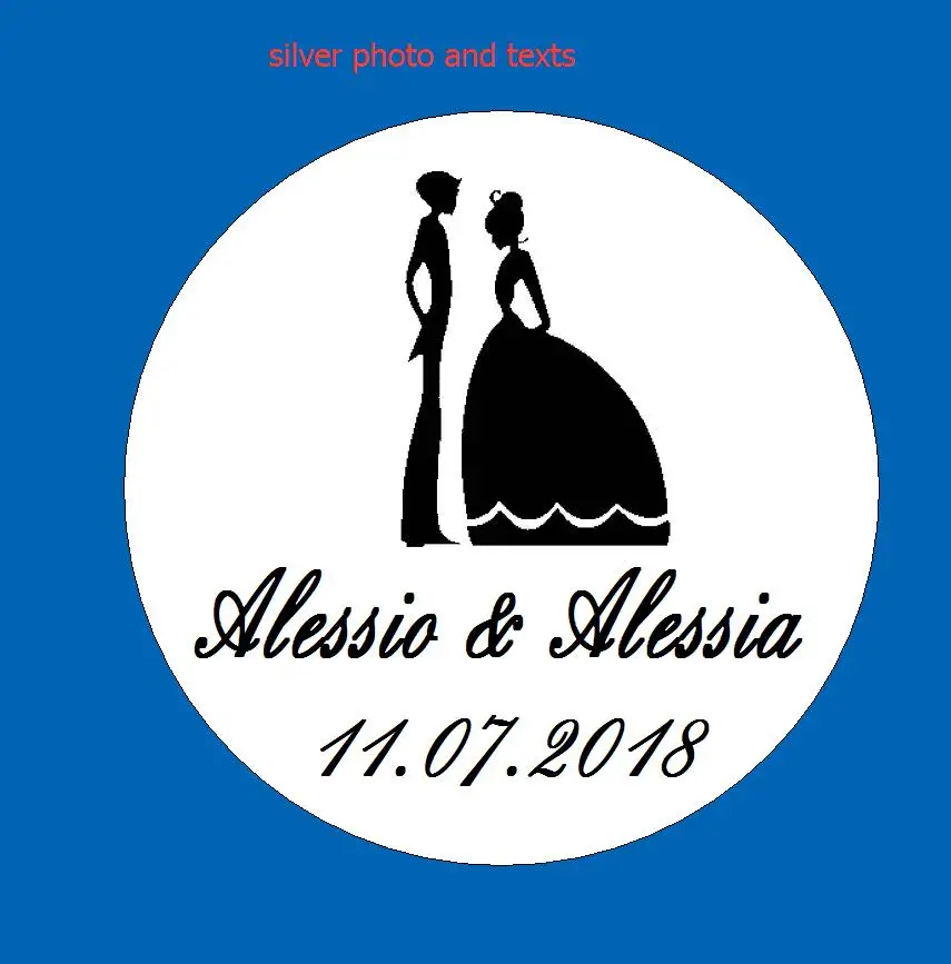 150 шт. прозрачные серебряные наклейки для невесты и жениха 30 мм|bride and groom|groom bridebride