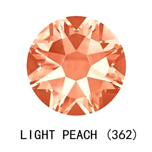 Lt. Peach 2088 без горячей фиксации CZ Стразы 8Big 8Small Strass SS10 SS16 SS20 SS30 SS40 DIY Стразы с плоской задней поверхностью для украшения ногтей одежды - Цвет: Lt. Peach