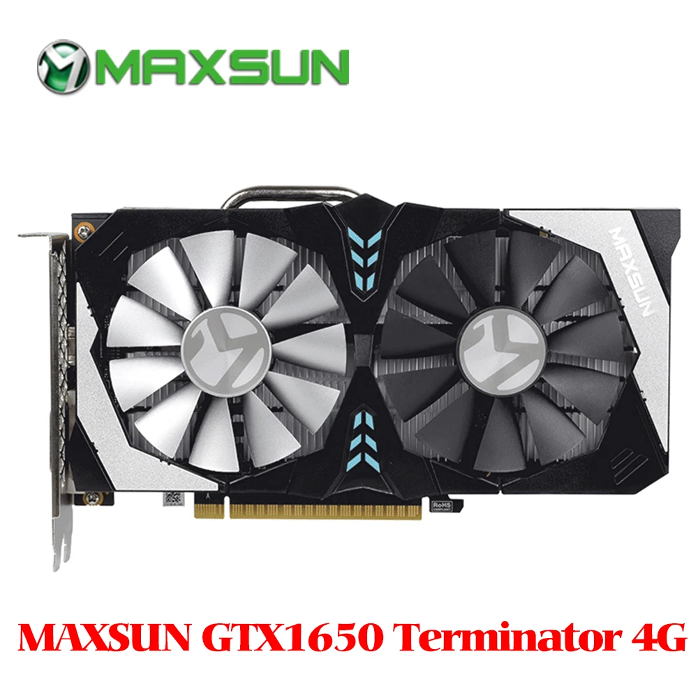 MAXSUN graphic card gtx 1650 4G GDDR5 NVIDIA 128bit 8000MHz 1485-1665MHz HDMI+DVI 12nm 896unit 75W gtx1650 video card for gaming