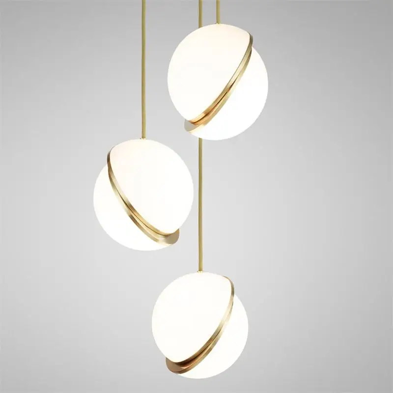 Modern LED Pendant Lights white Globe pendant lamps round Hanglamp for living room Luminaria Kitchen Light Fixtures Nordic Lamp