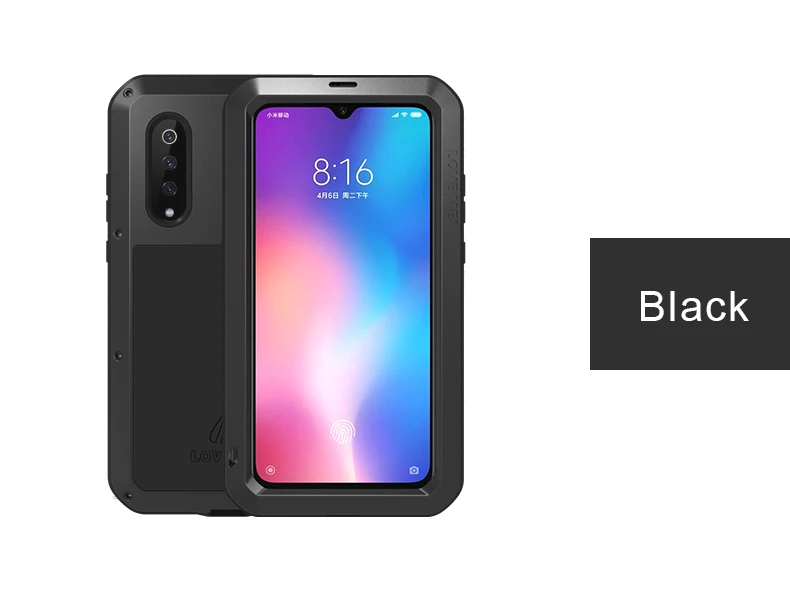 Love Mei Алюминиевый металлический силиконовый чехол для Xiaomi Mi 9 противоударный сверхпрочный защитный чехол