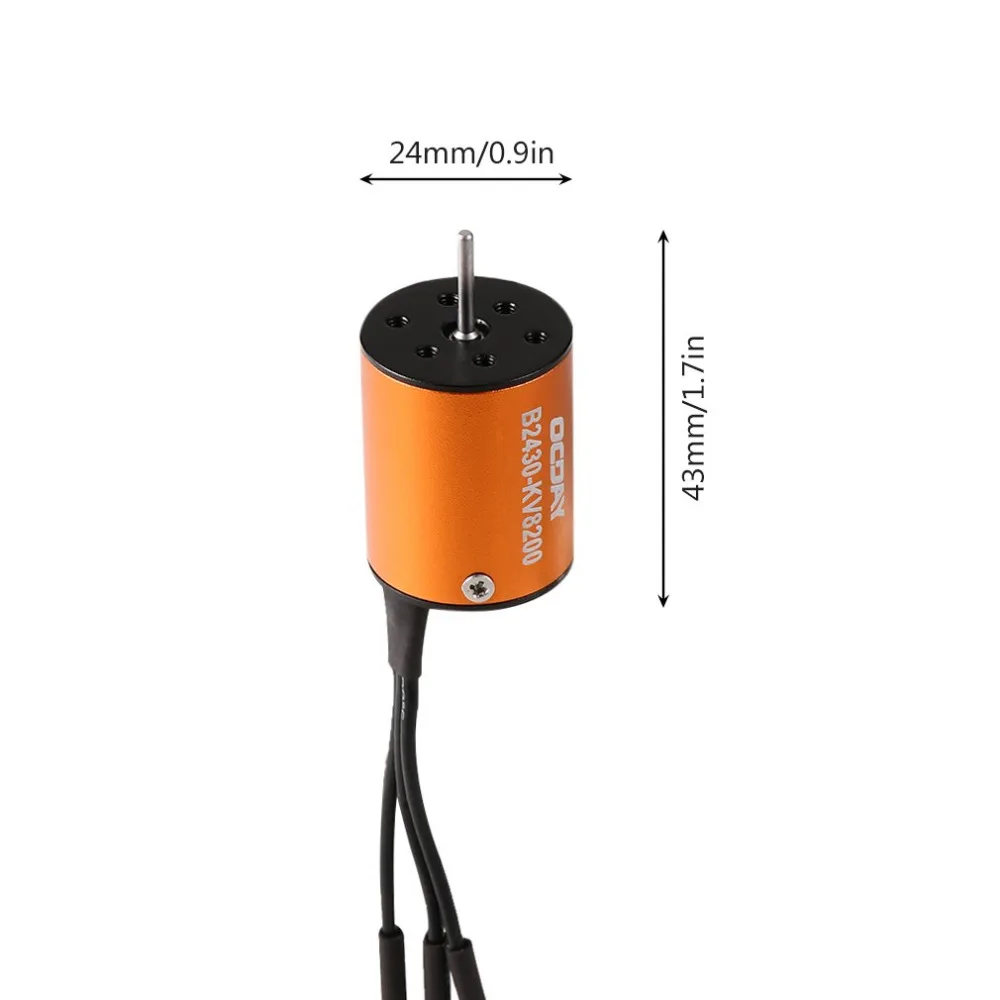 Ocday B2430 5800KV 7200KV 8200KV Водонепроницаемый Бессенсорное безщеточный для 1/16 1/18 RC Car