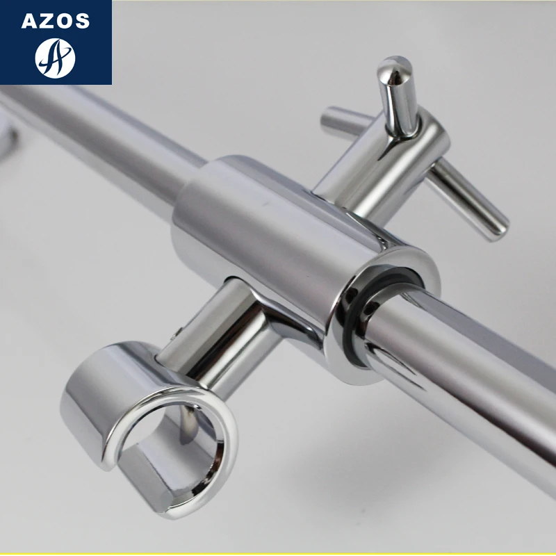 Azos душевой стержень из латуни хромированный поворотный кронштейн для подъема и