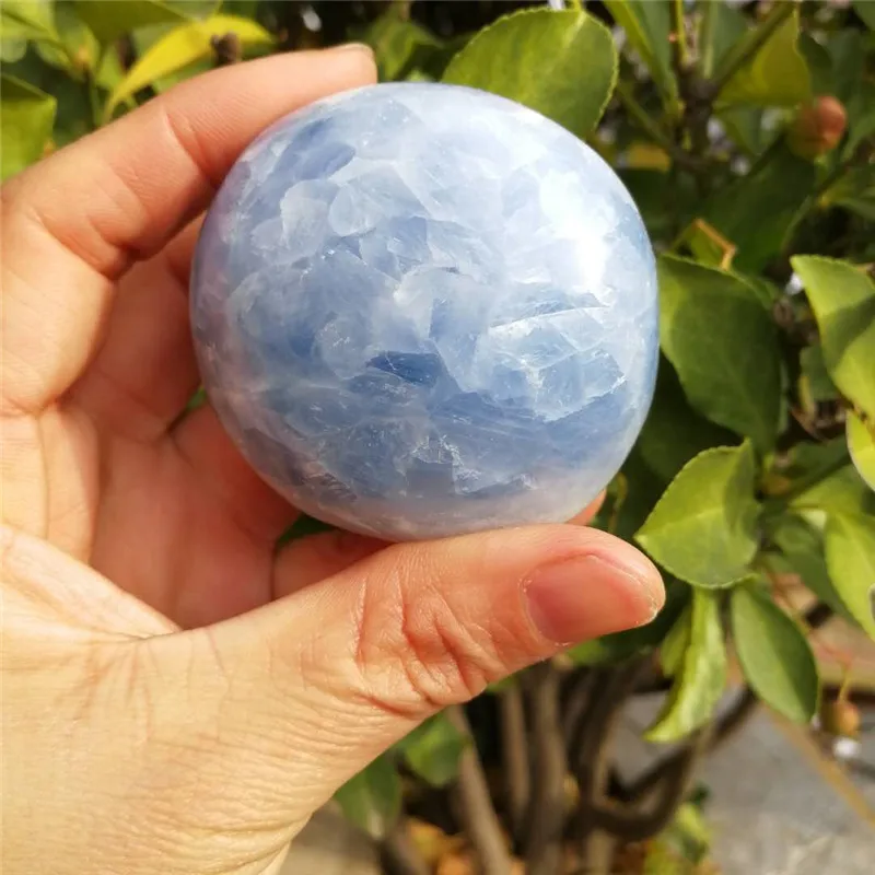 Natural Blue Kyanite Palm Stone Crystal Stone Irregular Smooth Polished Pebble Reiki Healing Chakra Stone