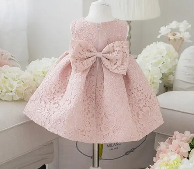 Кружевное платье на крестины для маленьких девочек новорожденных одежда