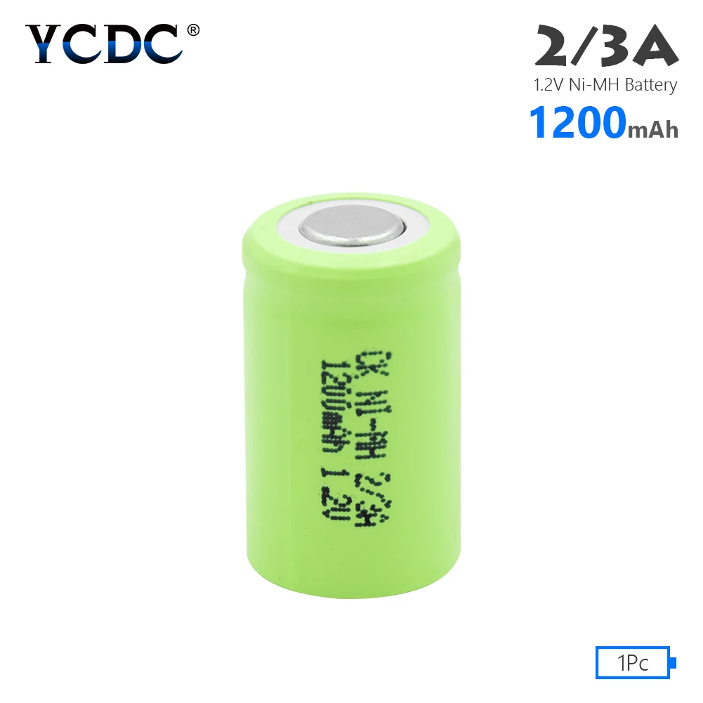 1/2/4 шт. 1200 мАч 1,2 V 2/3A металл-гидридных или никель-металл-гидридного Батарея Перезаряжаемые заряда защищены 2/3A батареи для светодиодный фонарик Фонарь RC игрушки
