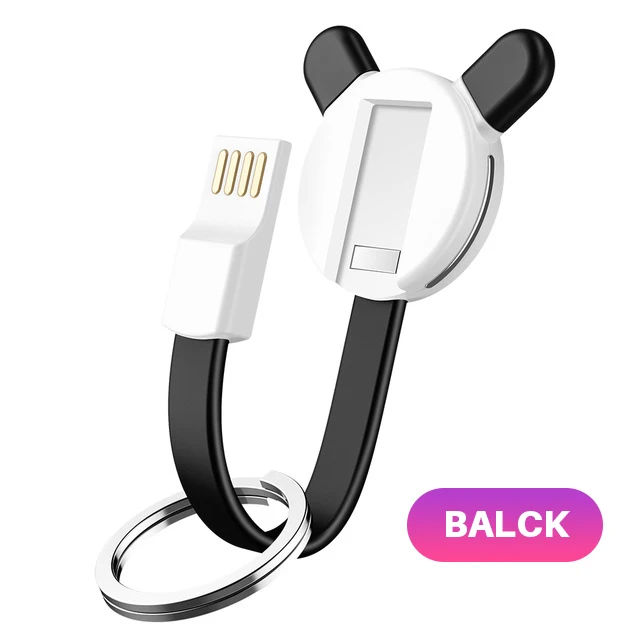 YBD 3 в 1 брелок зарядный кабель для iPhone X XR XS Max 8 7 Micro USB кабель Зарядное устройство usb type C кабель для samsung huawei Xiaomi - Цвет: Black