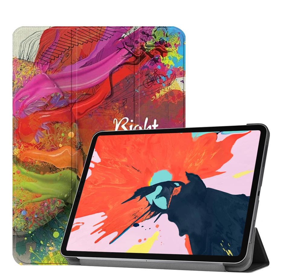 MTT для iPad Pro 12,9 дюйма Чехол выпуска из искусственной кожи Магнитный Флип трехслойный Стенд чехол для планшета умный чехол Авто спящий режим