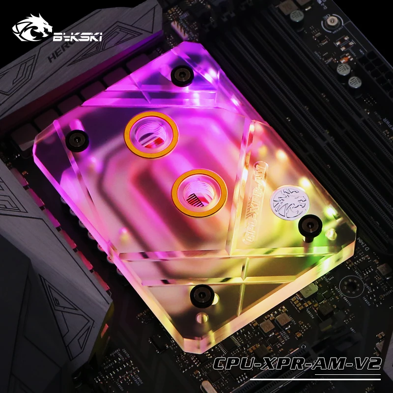 Bykski CPU XPR AM V2 блок водяного охлаждения процессора с RBW светодиодными