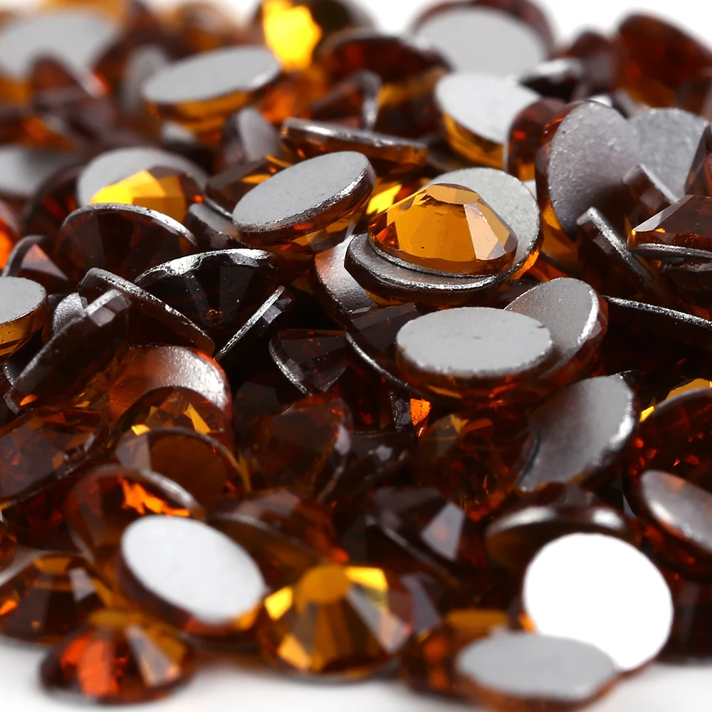 Topaz 3D Стразы для дизайна ногтей ss3 ss4 ss5 ss6 ss8 ss10 ss12 ss16 ss20 ss30 ss34 стекло/хрусталь без