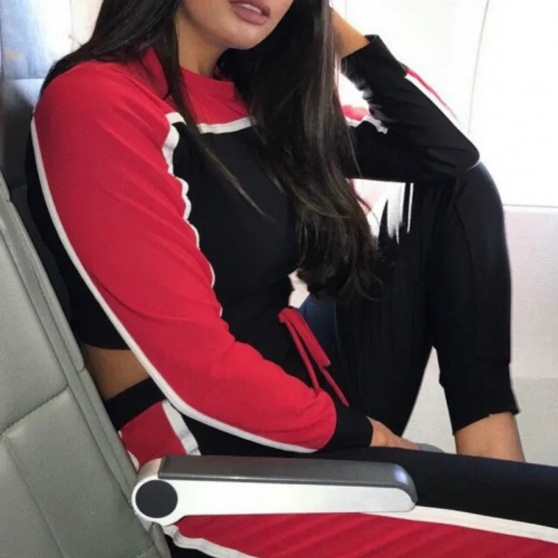 Женский осенне зимний комплект из двух предметов модная крутая уличная одежда