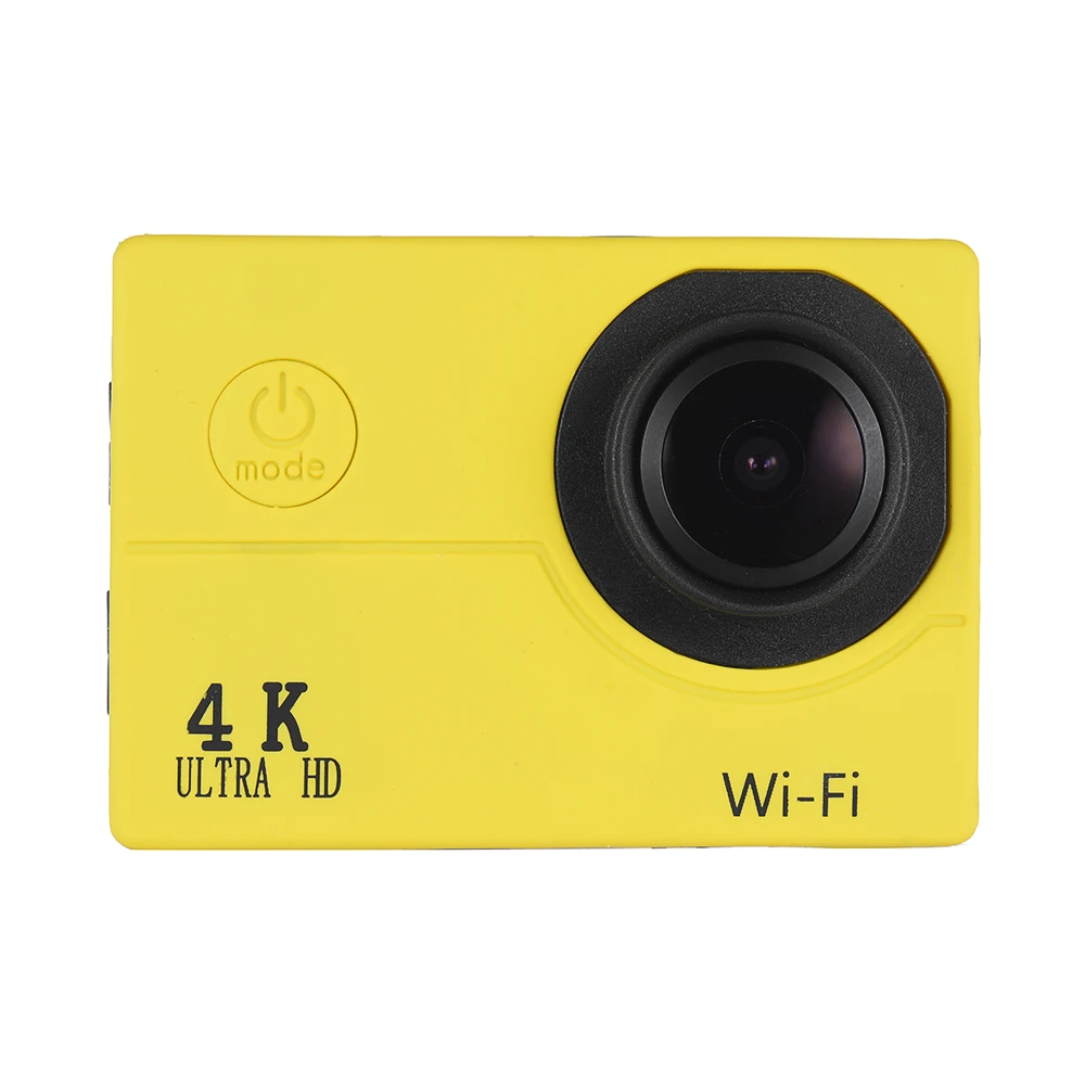 Цвет: желтый Andoer экшн Спортивная камера 4K 30fps 16MP WiFi 1080P 60fps Full HD 4X цифровой зум Дайвинг 40m 170 широкоугольный объектив " lcd - Цвет: Цвет: желтый