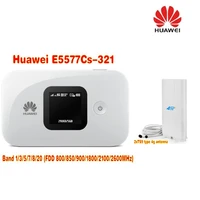 unlock 4g wireless router lte mobile wifi router with sim card slot huawei e5577cs 321 3000mah plus 4g 49dbi ts9 antenna