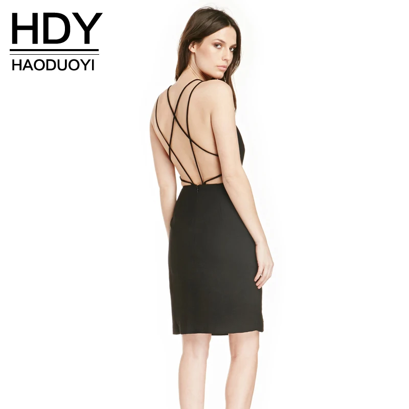 HDY Haoduoyi модное сексуальное тонкое с разрезом сбоку Vestidos одноцветное 2 цвета