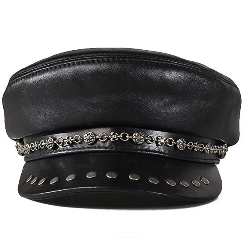 Новые модные лакированные военные шапки высокого качества женские однотонные на