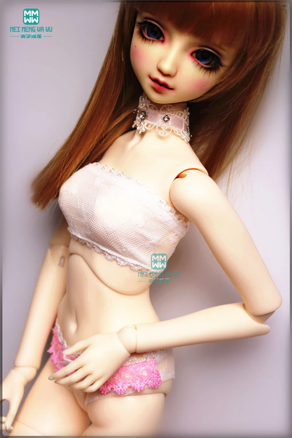 

BJD accessories for 1/4 1/3 1/6 BJD DD SD MSD YOSD doll fashion Lace triangle briefs Tube top