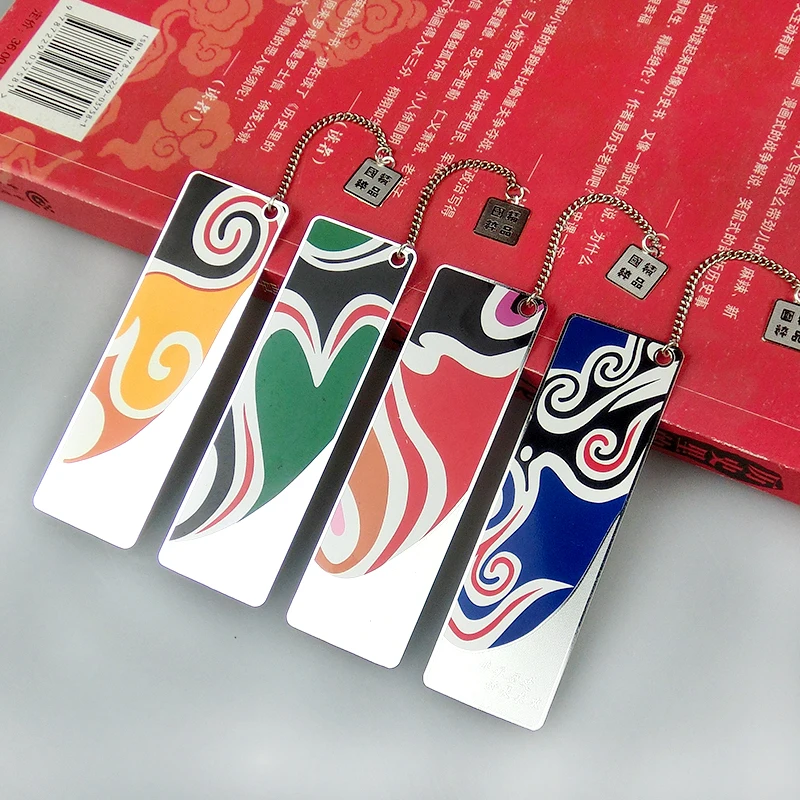 ShaoFu Пекинская опера металлические закладки карточная бумага Bookmarks для школьных