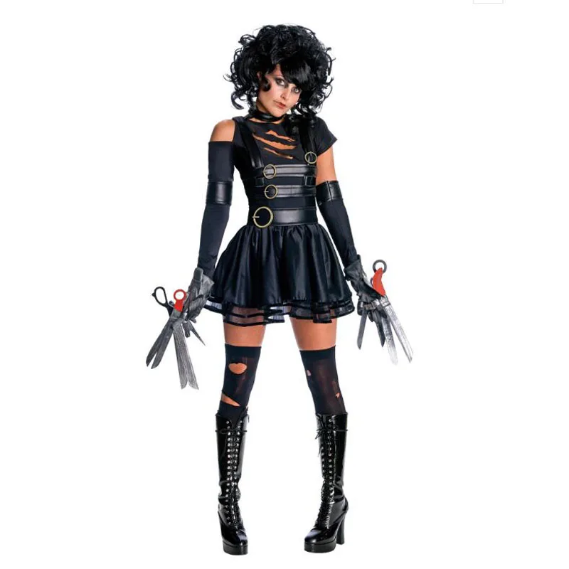 Хэллоуин Зомби мисс Edward scissorhands дьявол террор праздничный костюм Косплэй