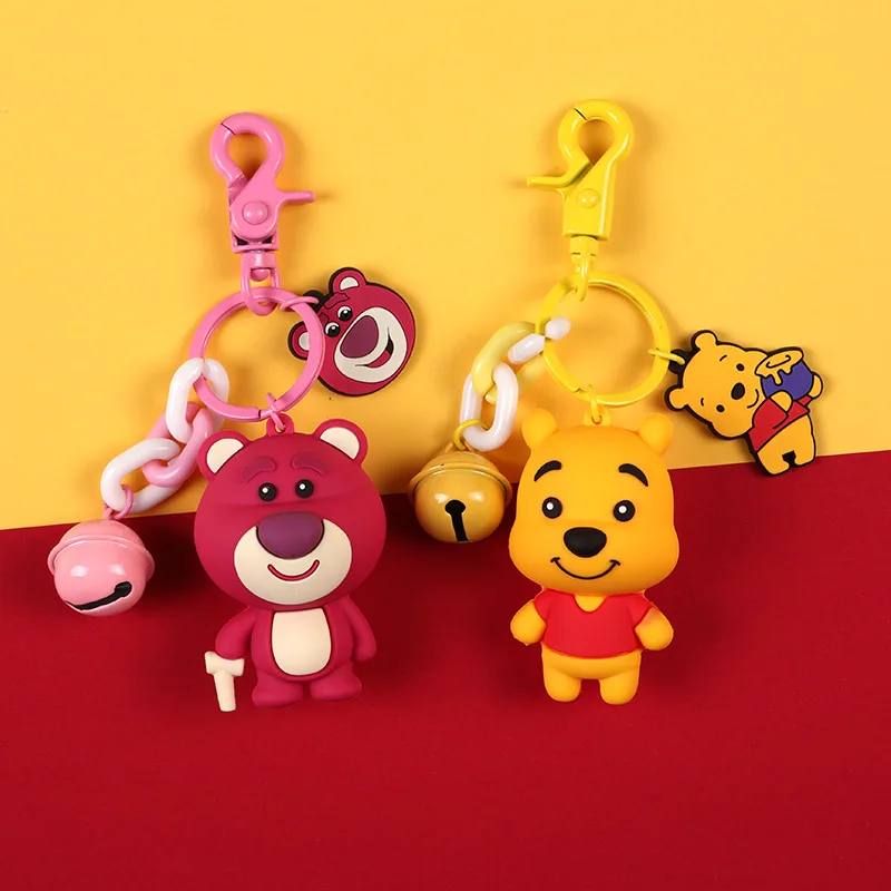 Милая мультяшная кукла легкий голосовой стежок брелок для ключей детская