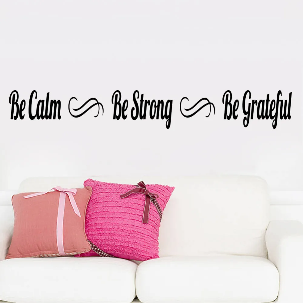 Наклейки на стену Be Calm Strong Grateful 42 х50 см|stickers home decor|wall stickers decorhome decor |