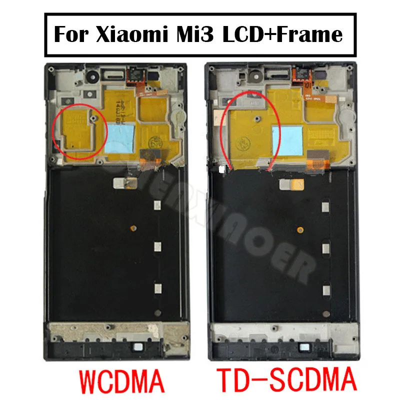 100% тест 5 0 дюймов для Xiaomi Mi3 LCD XiaoMi Mi 3 дисплей с рамкой кодирующий преобразователь