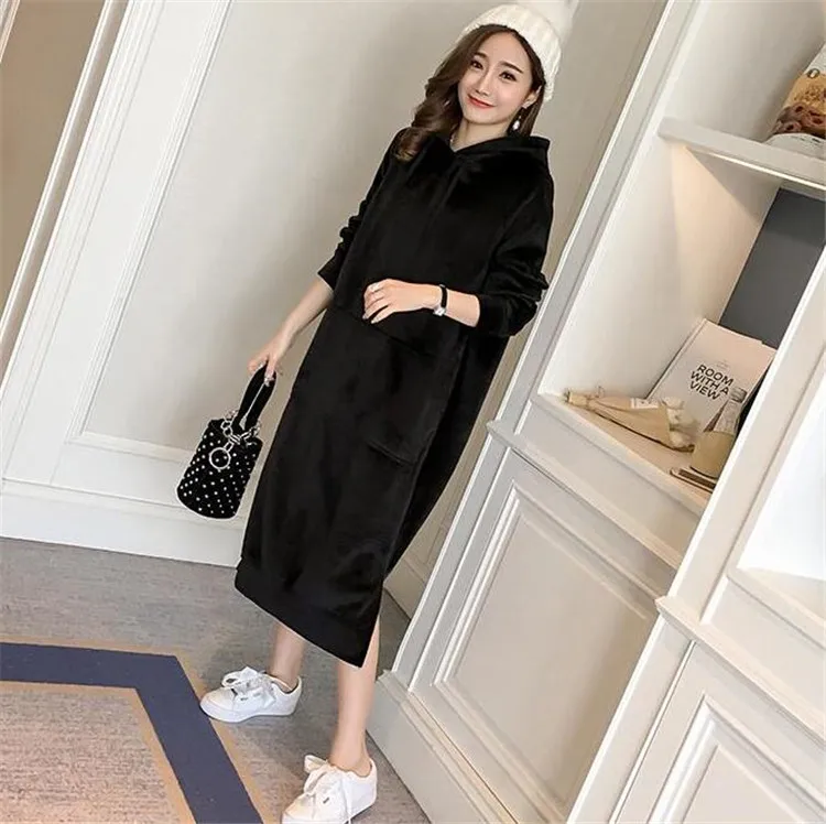 Золото бархат 2018 Осенне-зимняя Дамская обувь платье Повседневное Свободные Pure