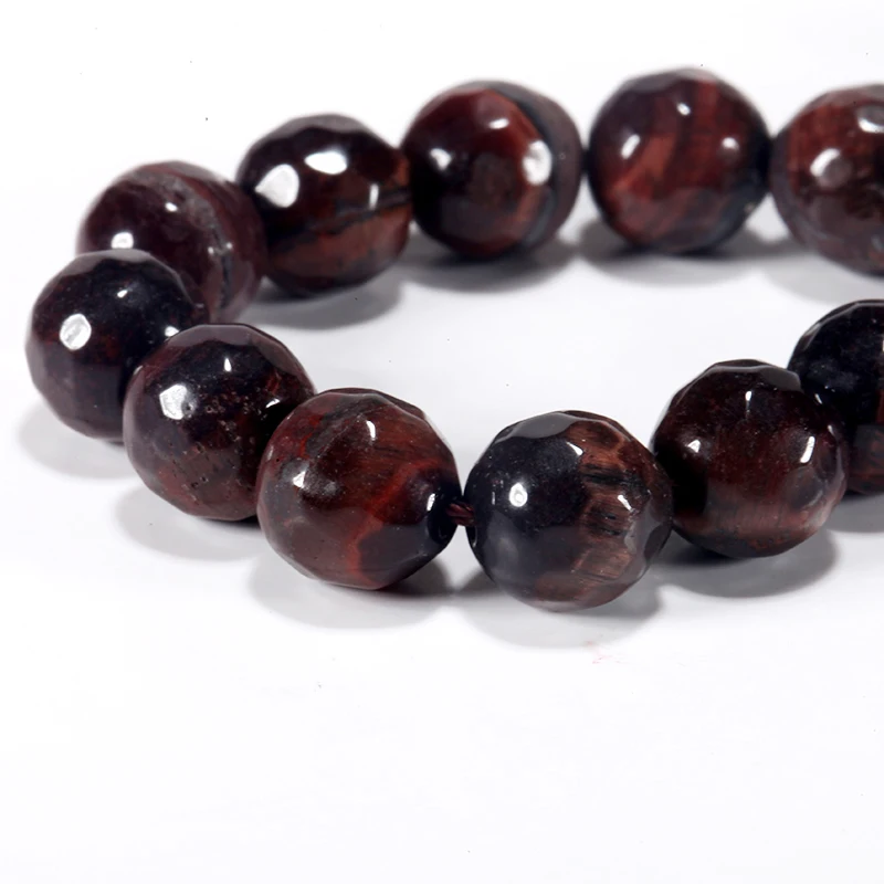 red tiger eye faceted loose beads wholesale lots bulk 4 6 8 10mm sizes natural stone for jewelry making fit diy handmade | Украшения и