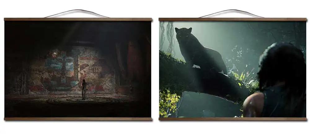 Shadow of the Tomb Raider игровой плакат для HD холст декоративные постеры настенная живопись с твердой деревянной подвеской свиток