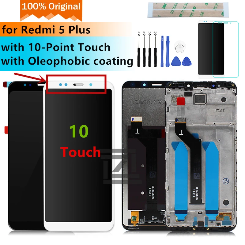 100% Оригинальные для Xiaomi Redmi 5 Plus плюс 5Plus ЖК дисплей Дисплей Сенсорный экран Панель