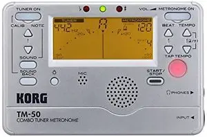 TM50 Silver Korg TM-50 TM-60-тюнер/Метроном Черный и белый используется для духовых, гитарных, гавайских и фортепианных клавишных инструментов - Цвет: TM50 Silver