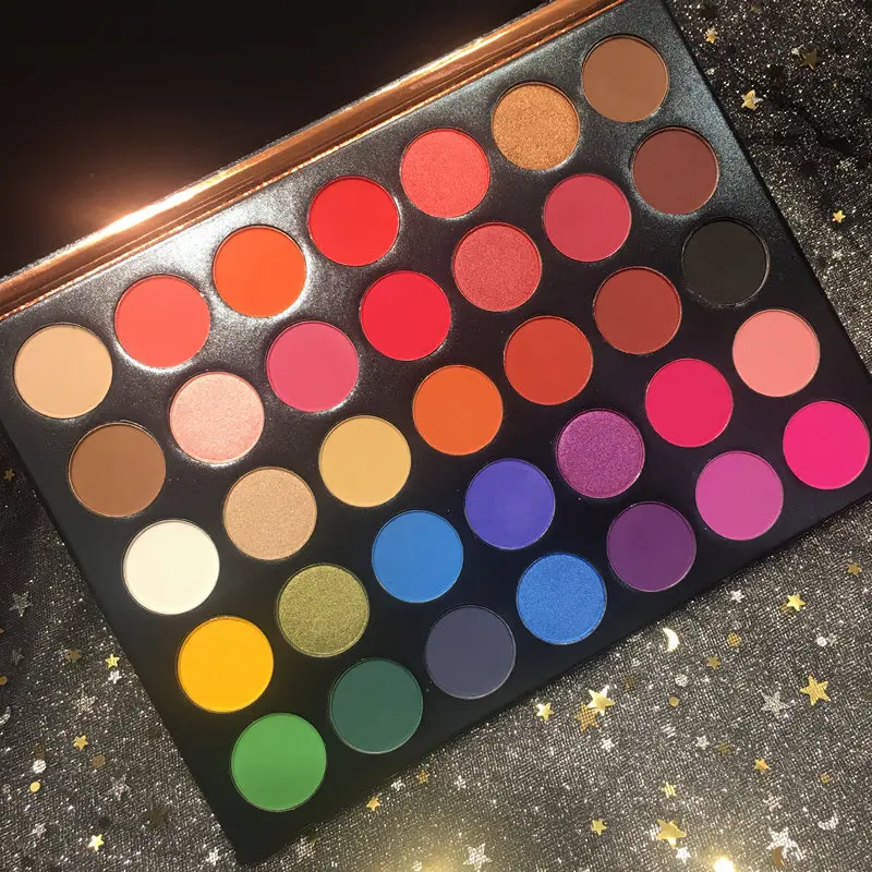 Beauty Glazed 35 Colors in one Eyeshadow Palette Matte Matallic Eye Shadow One Dupe 39a Pallete Blush Makeup Set |