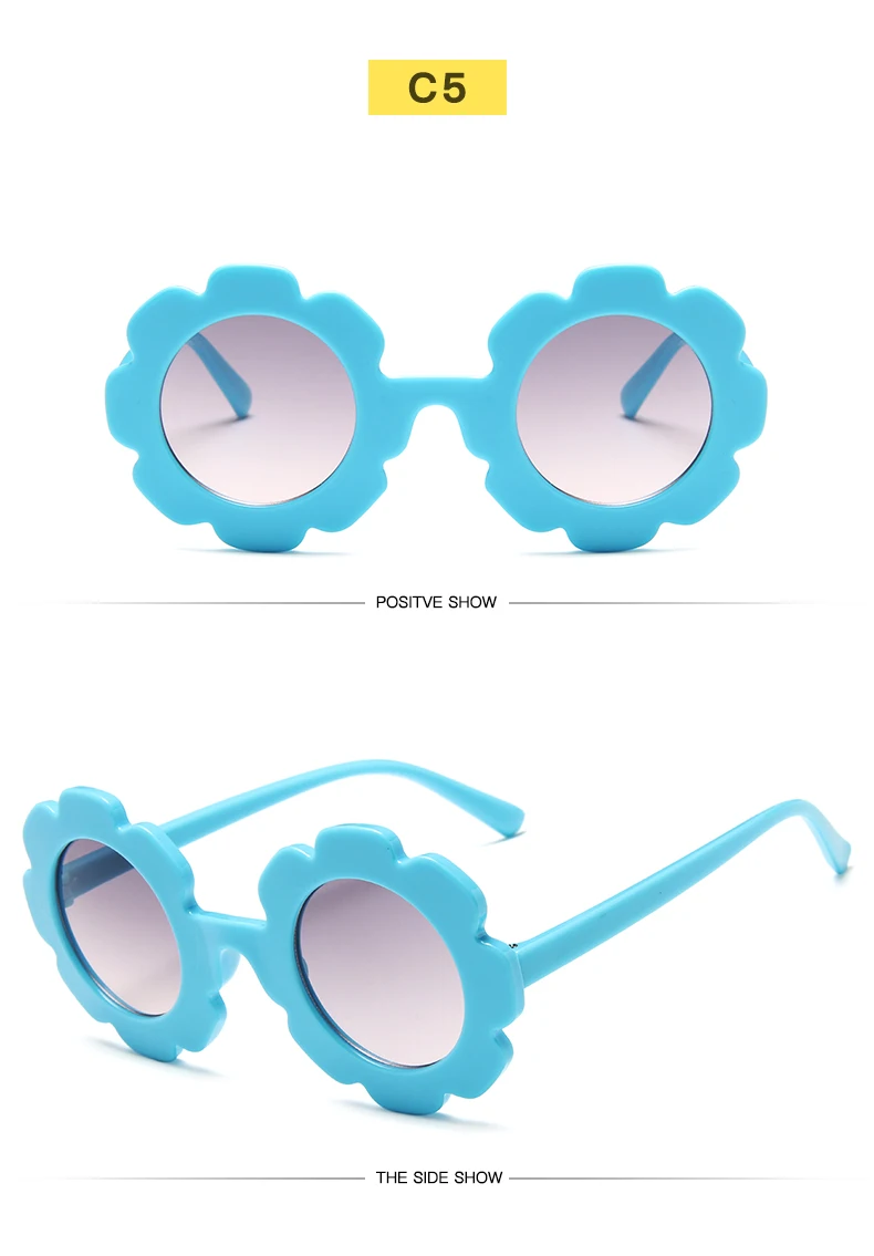 Longketter винтажные очки детские солнцезащитные очки с круглым цветком Gafas детские спортивные очки UV400 для девочек и мальчиков Oculos De Sol