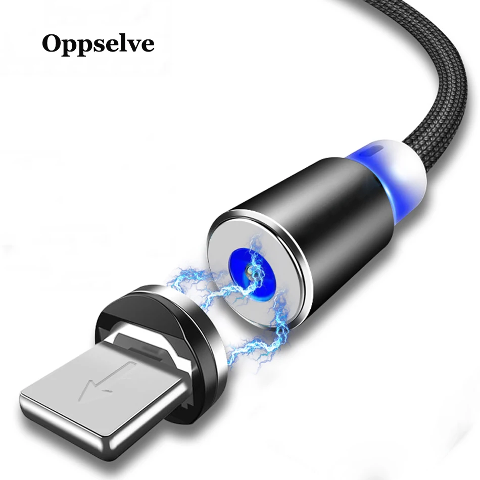 1 м 2 м Магнитный кабель Micro Usb type C Быстрая зарядка Microusb type-C Магнитный зарядный провод USB C для iPhone 11 X Xr Xs 7 usb кабель