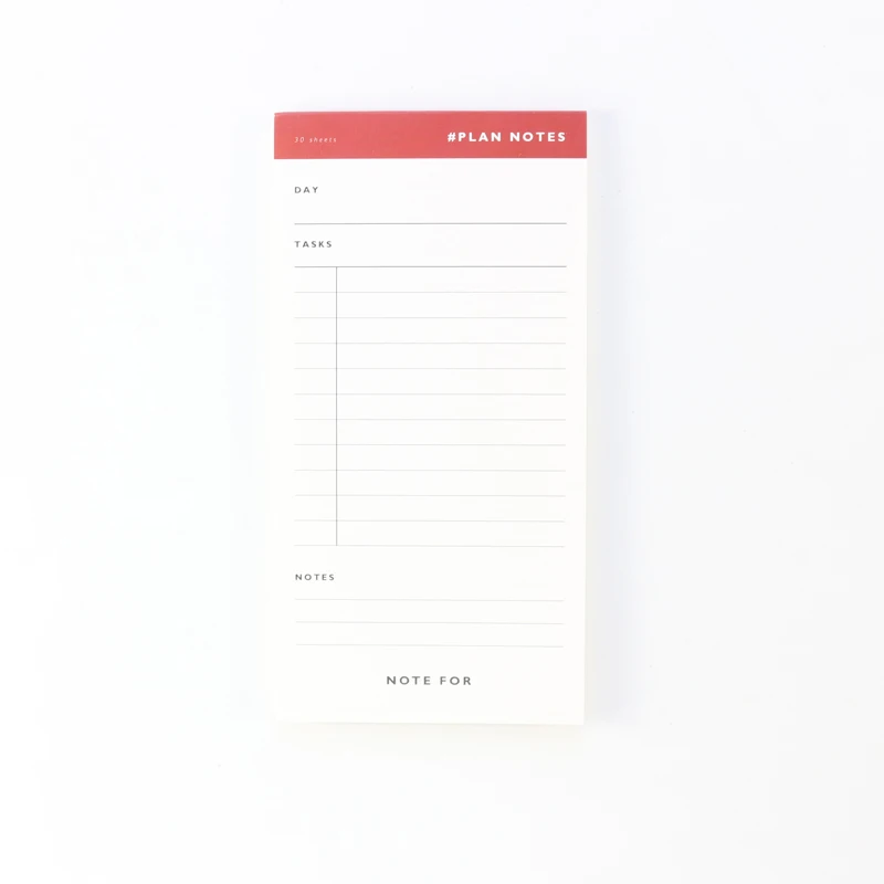 daily task Domikee Классический офисный shool портативный ежедневный еженедельник блокнот канцелярские принадлежности, хороший студенческий блокнот для заметок, может порвать, 30 листов - Цвет: daily task
