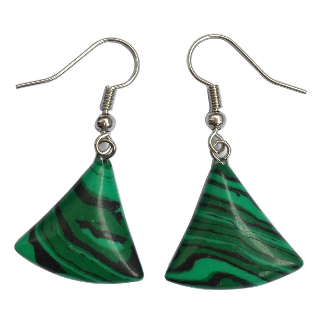 Howlite Золотые камни Голубой песок опал Малахит вишня цвет треугольник бусины