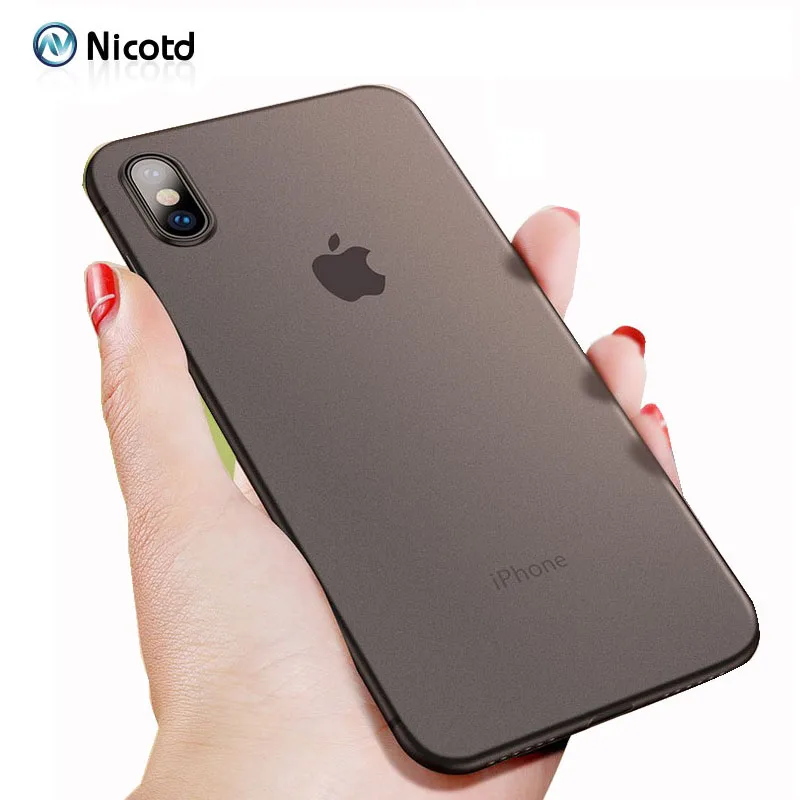 Ультратонкие Матовые чехлы для телефонов iPhone 7 Plus 8 чехол 6 6s iphone X 10 0 3 мм