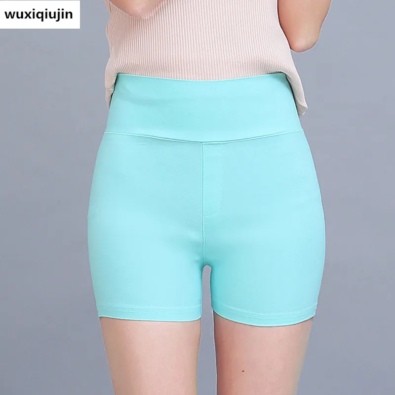 Популярные женские шорты размера плюс 4xl 2017 короткие мини-шорты с высокой талией
