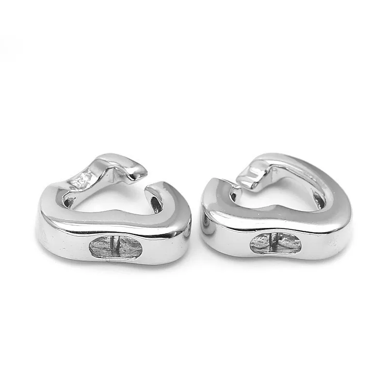 JOYMARK 12x13.7mm Heart To 925 Sterling Silver Lock Clasps Connectors For Pearl Bracelet Necklace Jewelry Making SC-CZ106 | Украшения и