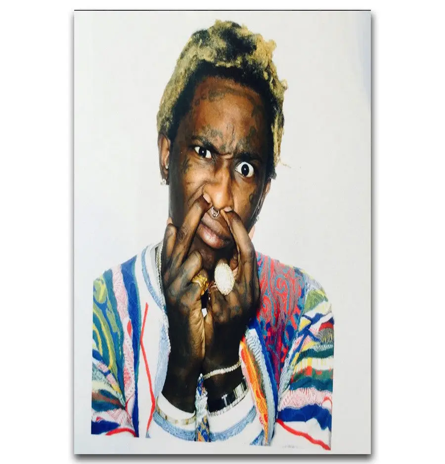 Художественный принт Young Thug американский рэппер хип хоп музыкальный художник 14x21