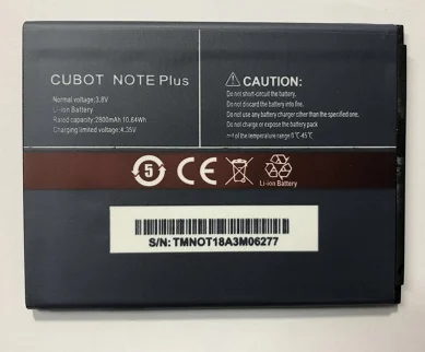 CUBOT Note Plus аккумулятор 2800 мАч новый оригинальный запасной для сотовый телефон + в