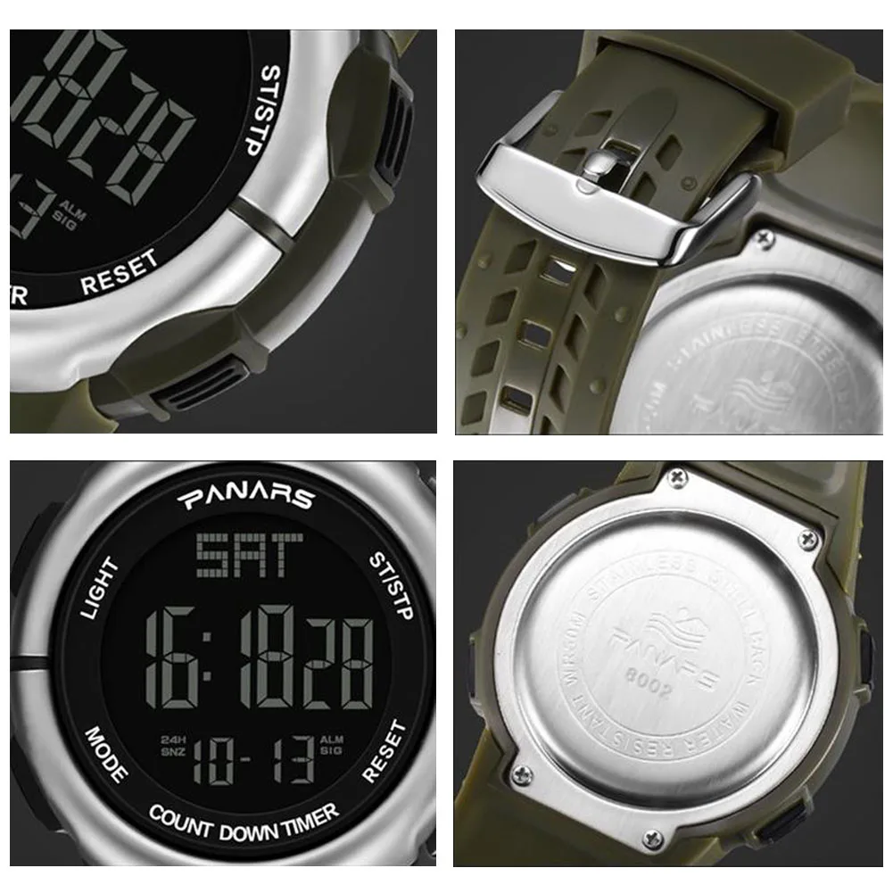 

Fashion Waterproof Men Countdown Alarm Outdoor Digital Display Sport Wrist Watch watch men relogio