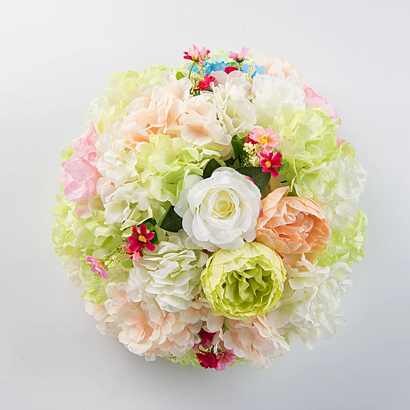 35 cm light green Дорога свинец римская колонна и цветы шар Свадебный Декор цветок настенный фон стол Центральная Гортензия пион Flore - Цвет: 35 cm light green