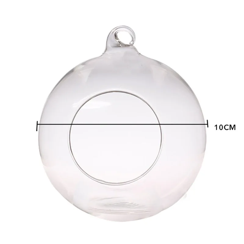 C Clear Hanging Glass Candle Tea Light Holder Terrarium Air Plant Globe Ball Home Wedding Party Centerpieces Decor - Цвет: C