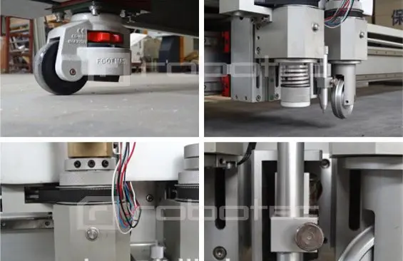 Осциллирующий нож для кожаного ковра режущий станок калибровочный с фрезерной