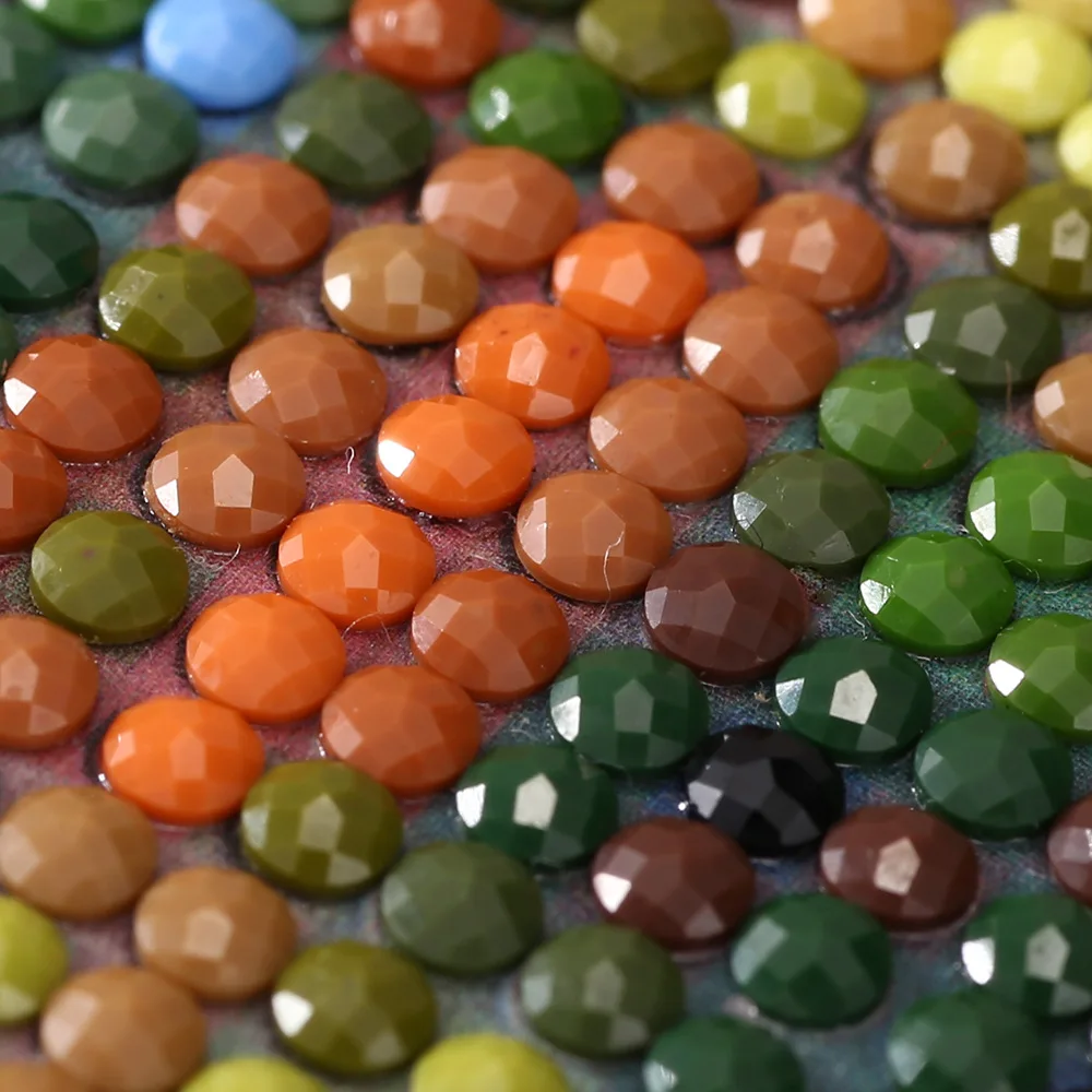 

CAMMITEVER Full 5D Diy Family Diamond Painting Green Leaf Wall Pictures For Living Room Home Decor