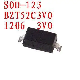 Бесплатная доставка Диод Зенера BZT52C3V0 SOD-123 100 шт. | Электронные компоненты и