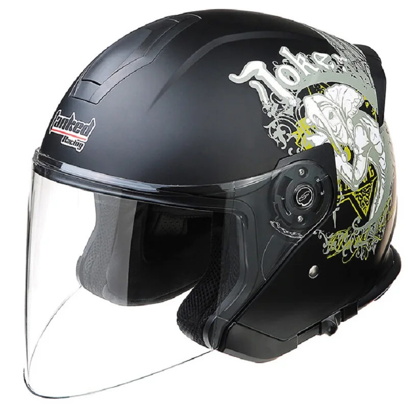 Мотоцикла открытым лицом шлем с двойным стеклом мотоцикл для мотокросса