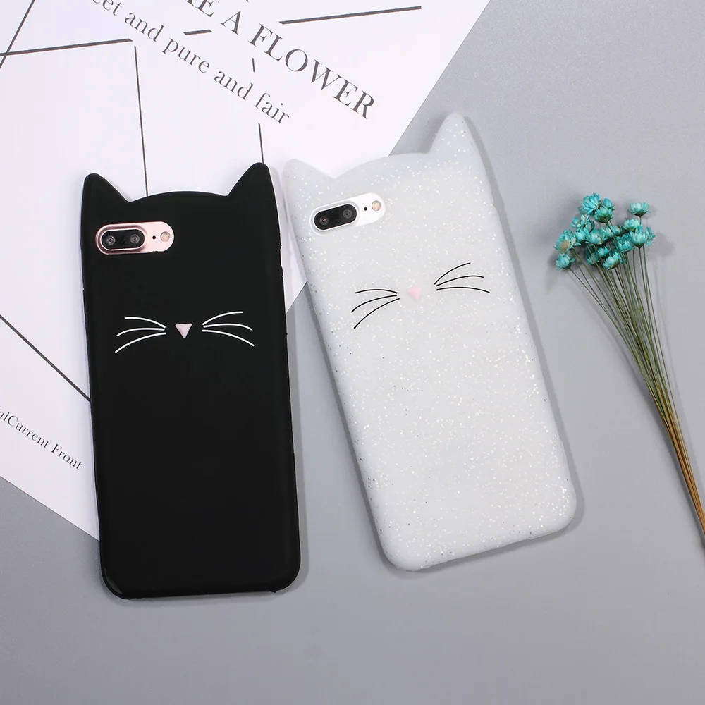 Dulcii телефона чехол для iPhone 6S 6 8 7 Plus плюс Симпатичные Обложка 3D кошка Мягкая